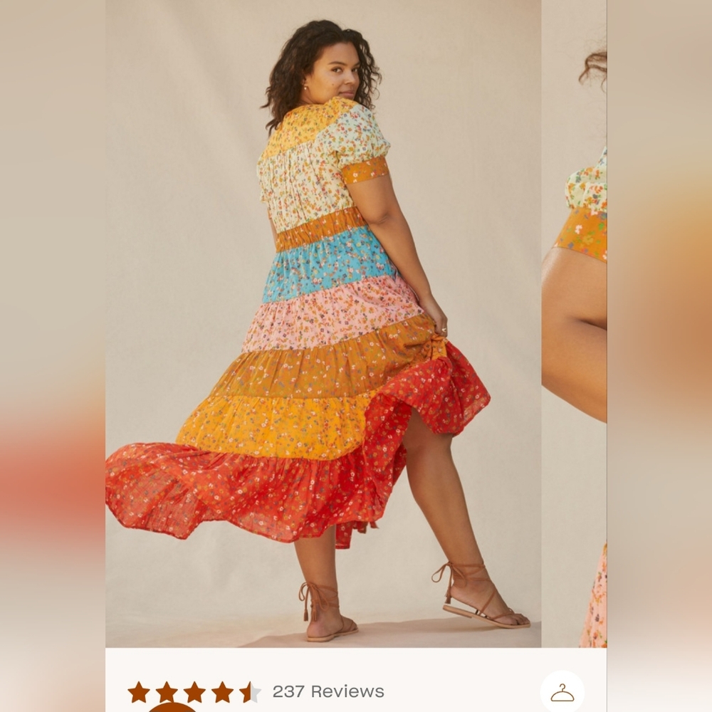 Anthropologie Tiered & True Maxi Dress